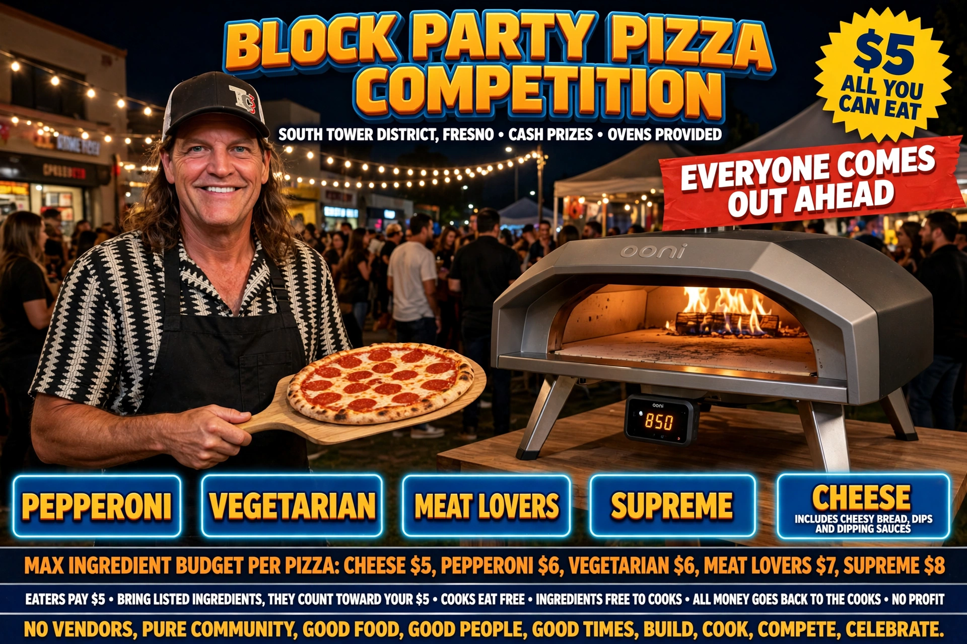 Block Party Pizza Competition flyer
