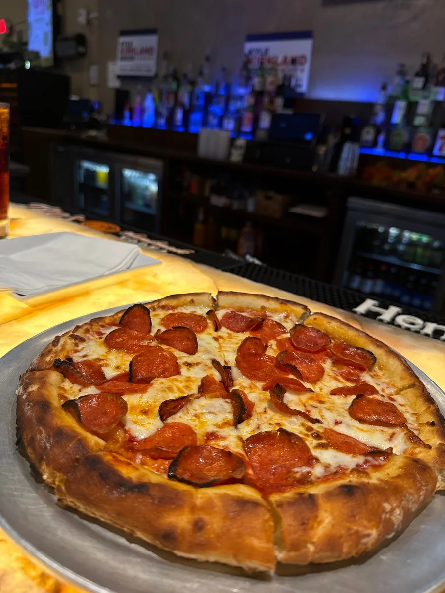 Pepperoni pizza at Club One Casino